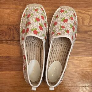 Michael Kors Red and Green Floral Espadrilles-never worn